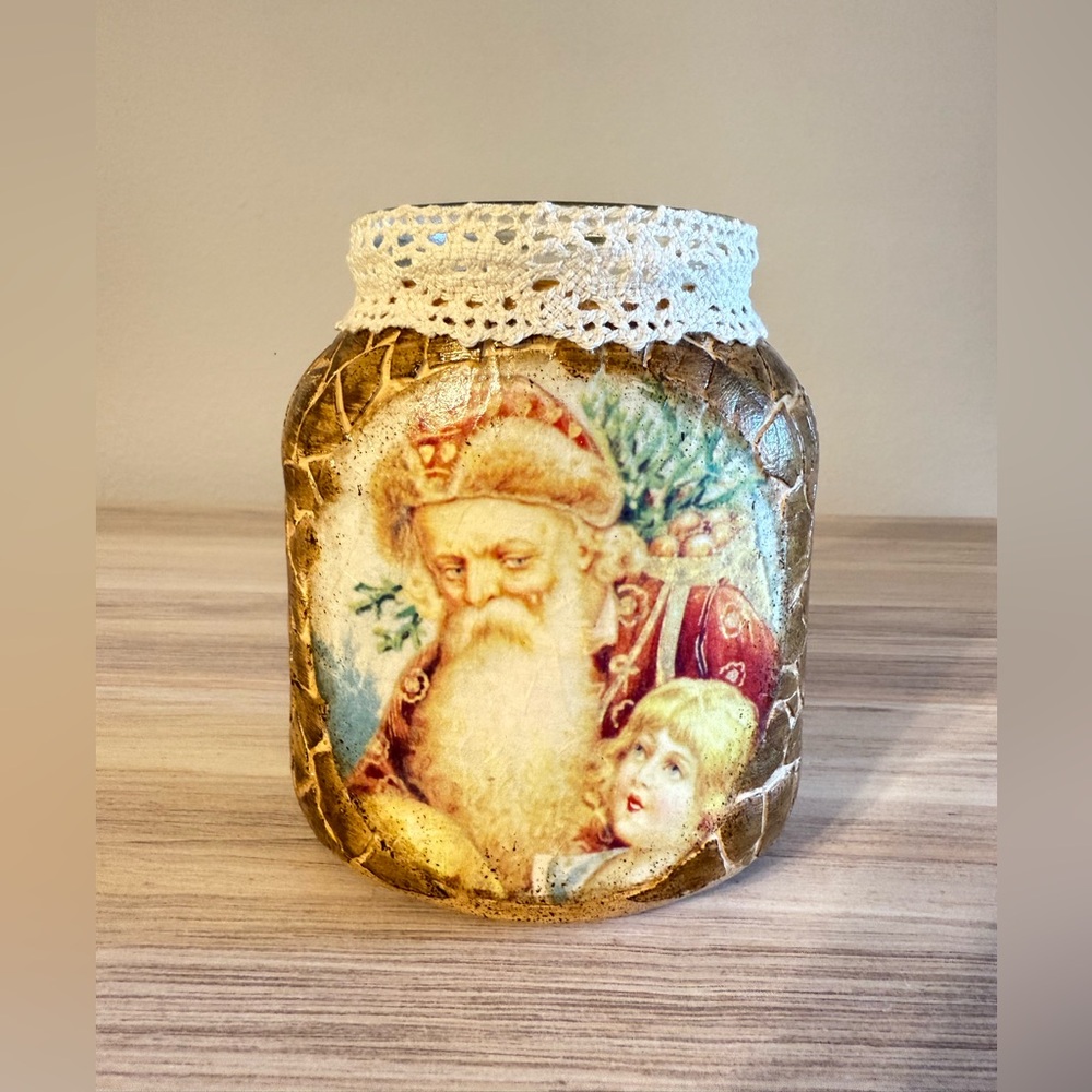Christmas Glass Jar